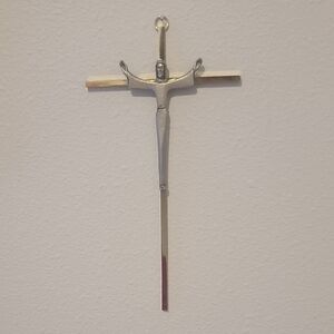 Silver and Gold Crucifix Pendant